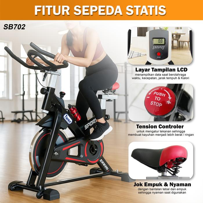 Twen SB702 + App Spinning Bike Sepeda Kardio Statis Fitness Alat Gambar produk 4