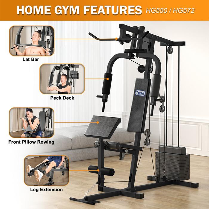 TWEN HG550 Alat Fitness Home Gym 1 Sisi Gambar produk 7