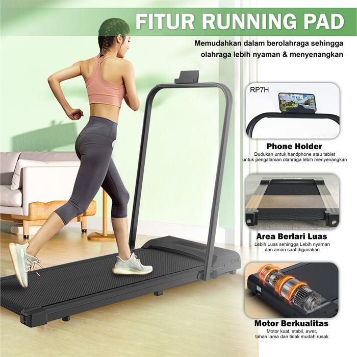 TWEN RP8HPlus Running Pad Sky Blue Treadmill Portable Gambar produk 5