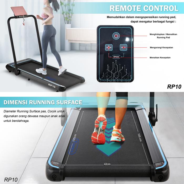 TWEN RP10 Running Pad Treadmill Listrik Portable Multifungsi Gambar produk 4
