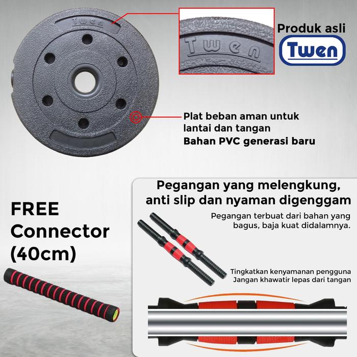 TWEN Dumbbell Set 30kg Gambar produk 6