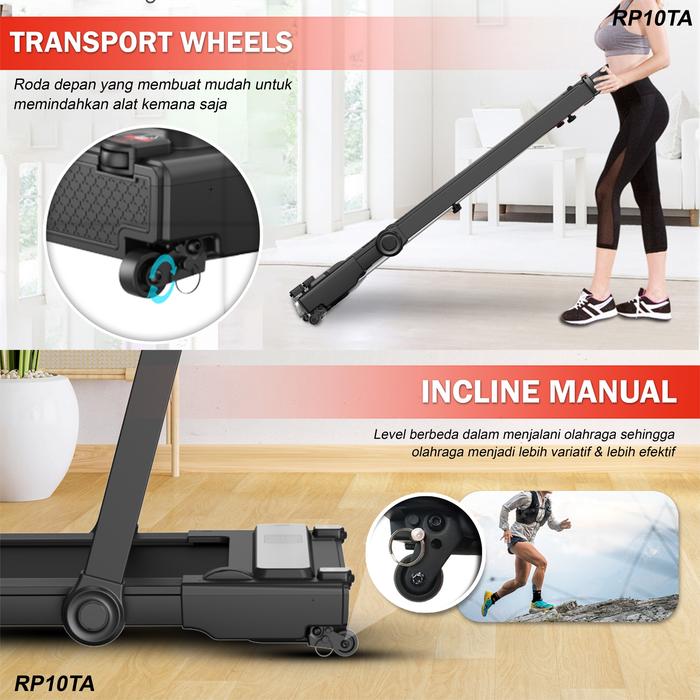 TWEN RP10TA Running Pad Treadmill Listrik Portable Multifungsi Gambar produk 5
