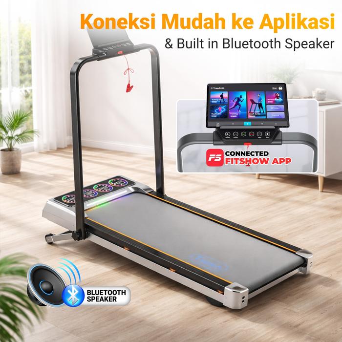 TWEN RPA8 Silver Treadmill Listrik Portable Multifungsi Treadmil Gambar produk 4