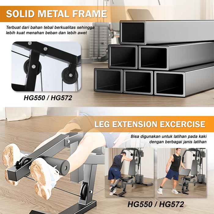 TWEN HG550 Alat Fitness Home Gym 1 Sisi Gambar produk 5