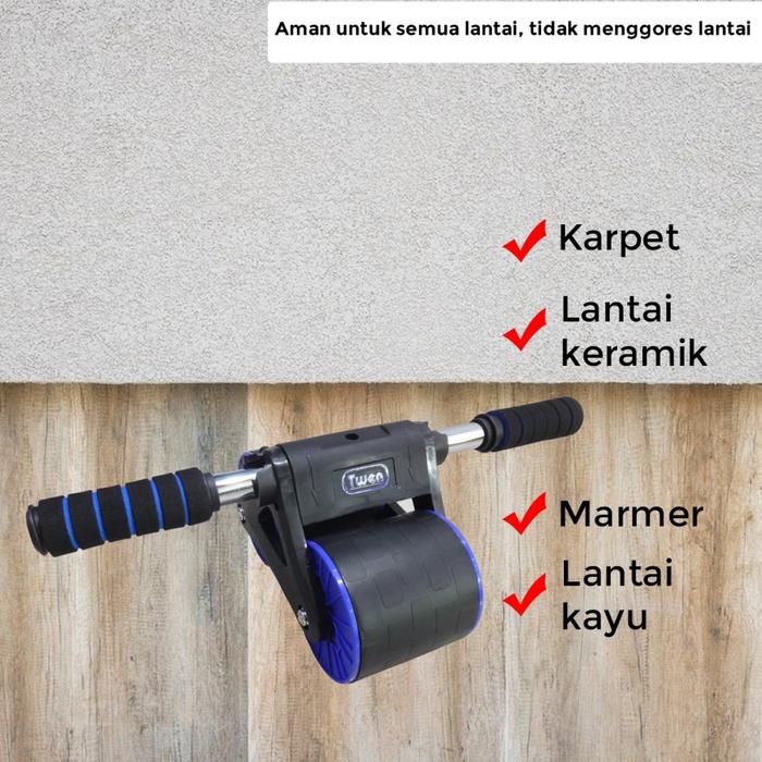 TWEN Ab Wheel 3 Roller Wheels Gambar produk 5