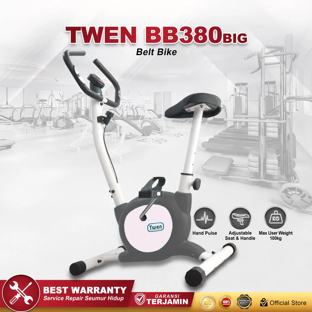 Twen BB380BIG Silver Belt Bike New Big Exercise Fitness Alat