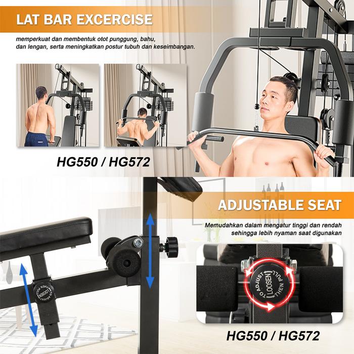 TWEN HG572 Alat Fitness Home Gym 1 Sisi Gambar produk 4