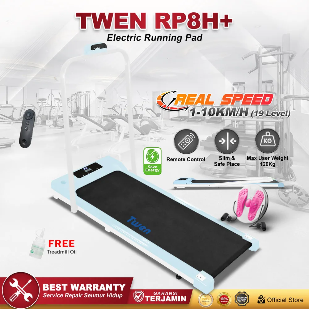 TWEN RP8HPlus Running Pad Sky Blue Treadmill Portable