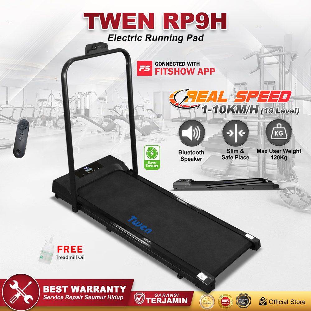 TWEN RP9H New Running Pad Treadmill Listrik Treadmill Portable Treadmill Multifungsi Treadmil Lipat Alat Olahraga