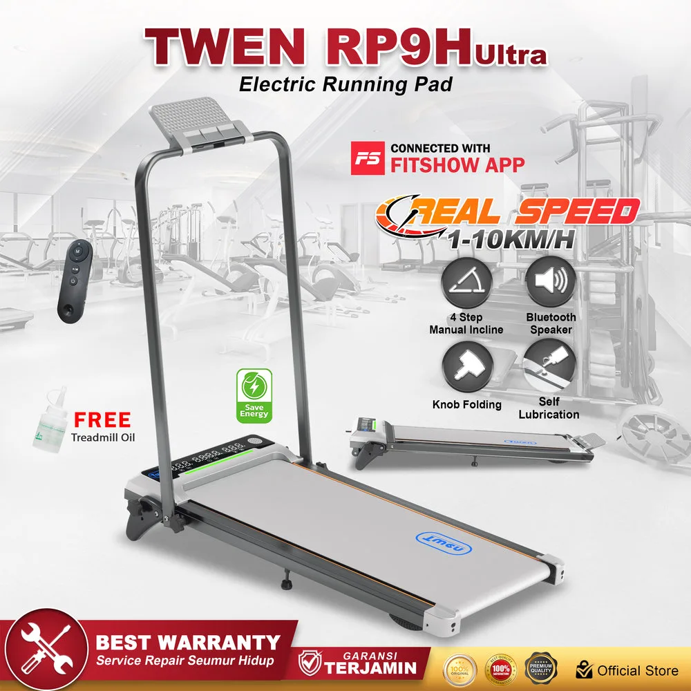 TWEN RP9H Ultra Silver Running Pad Treadmill Listrik Portable