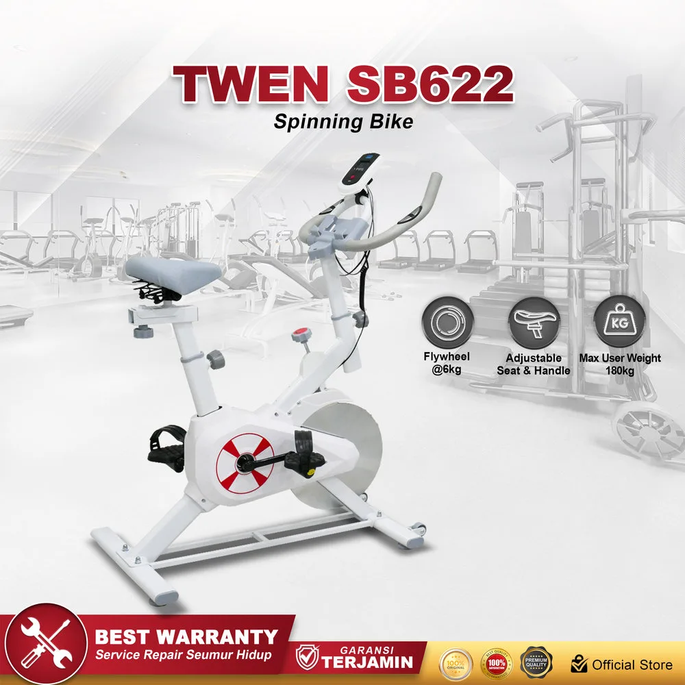 Twen SB622 Spin Bike Sepeda Kardio Statis Fitness Alat Olahraga