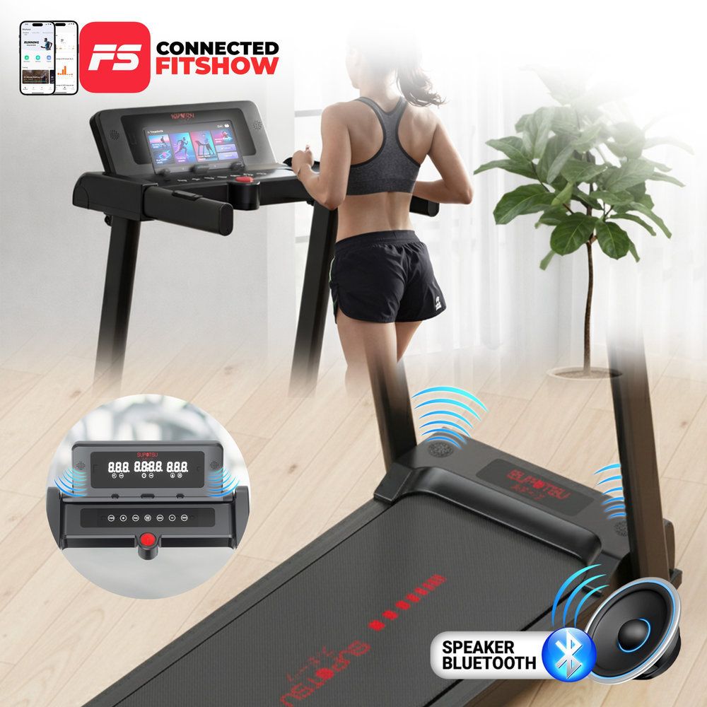 SUPOTSU Michi Silver Multi Treadmill Listrik Portable Gambar produk 5