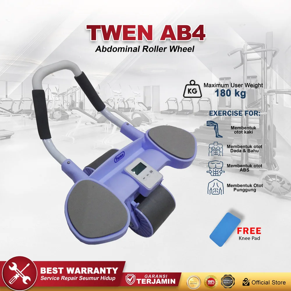 TWEN Ab Wheel 4 Roller Wheels