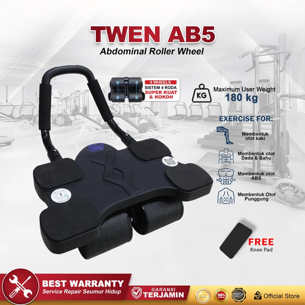 TWEN Ab Wheel 5 Roller Wheels