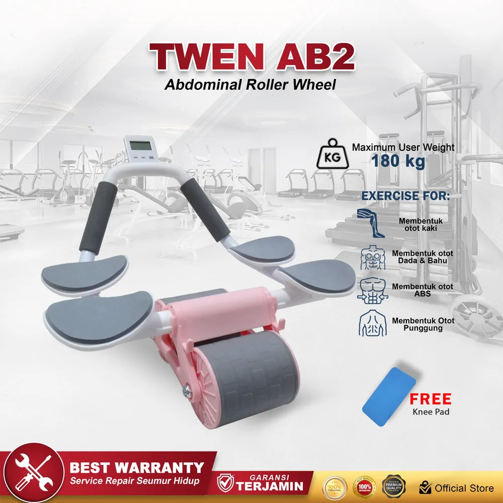 TWEN Ab Wheel 2 Roller Wheels
