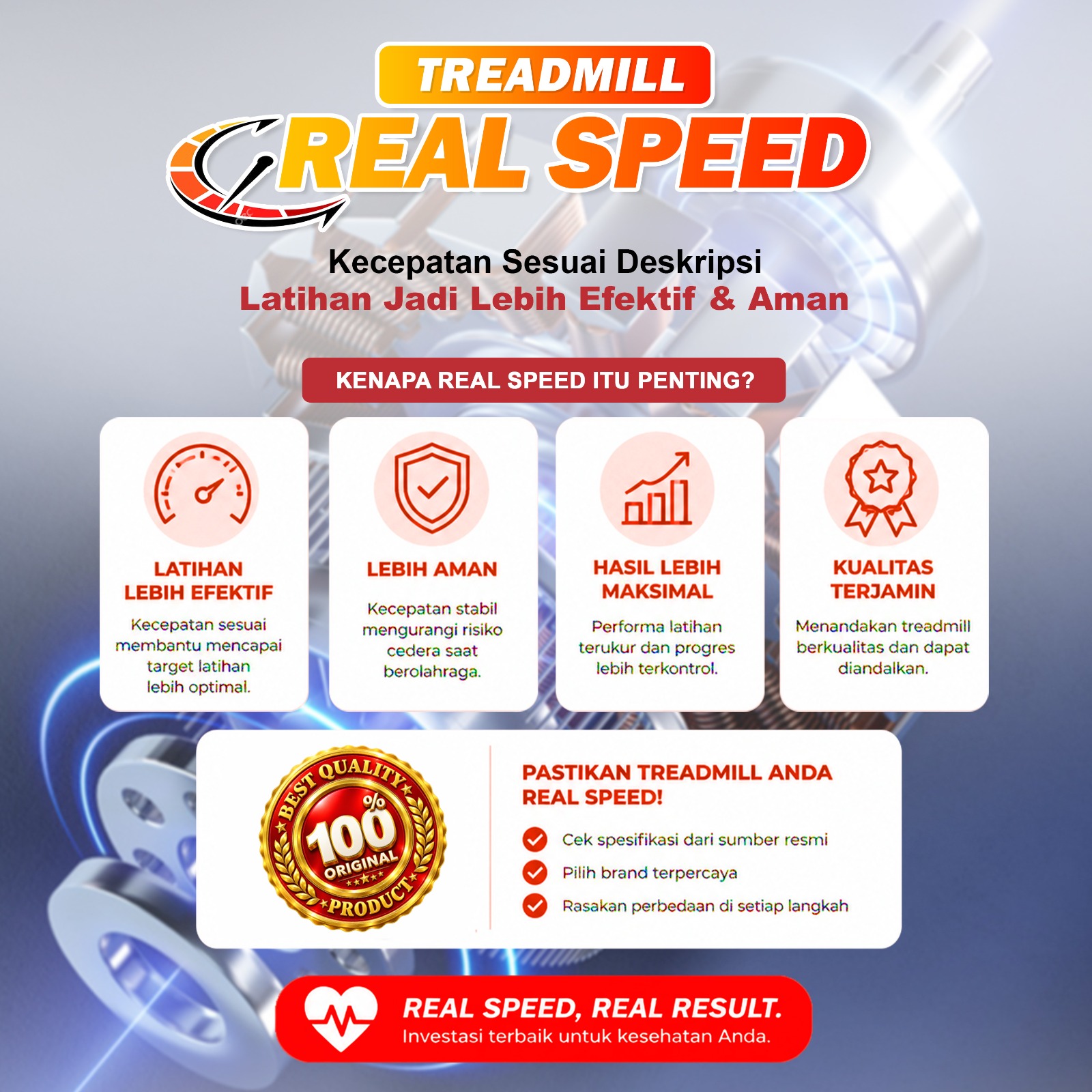 TWEN X-Climber Treadmill Listrik Multifungsi Gambar produk 3